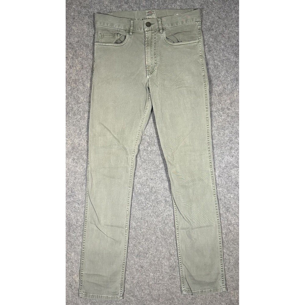 Faherty Comfort Twill 5-Pocket Pants Men’s 28 (Actual 29x31) Green Jeans Classic